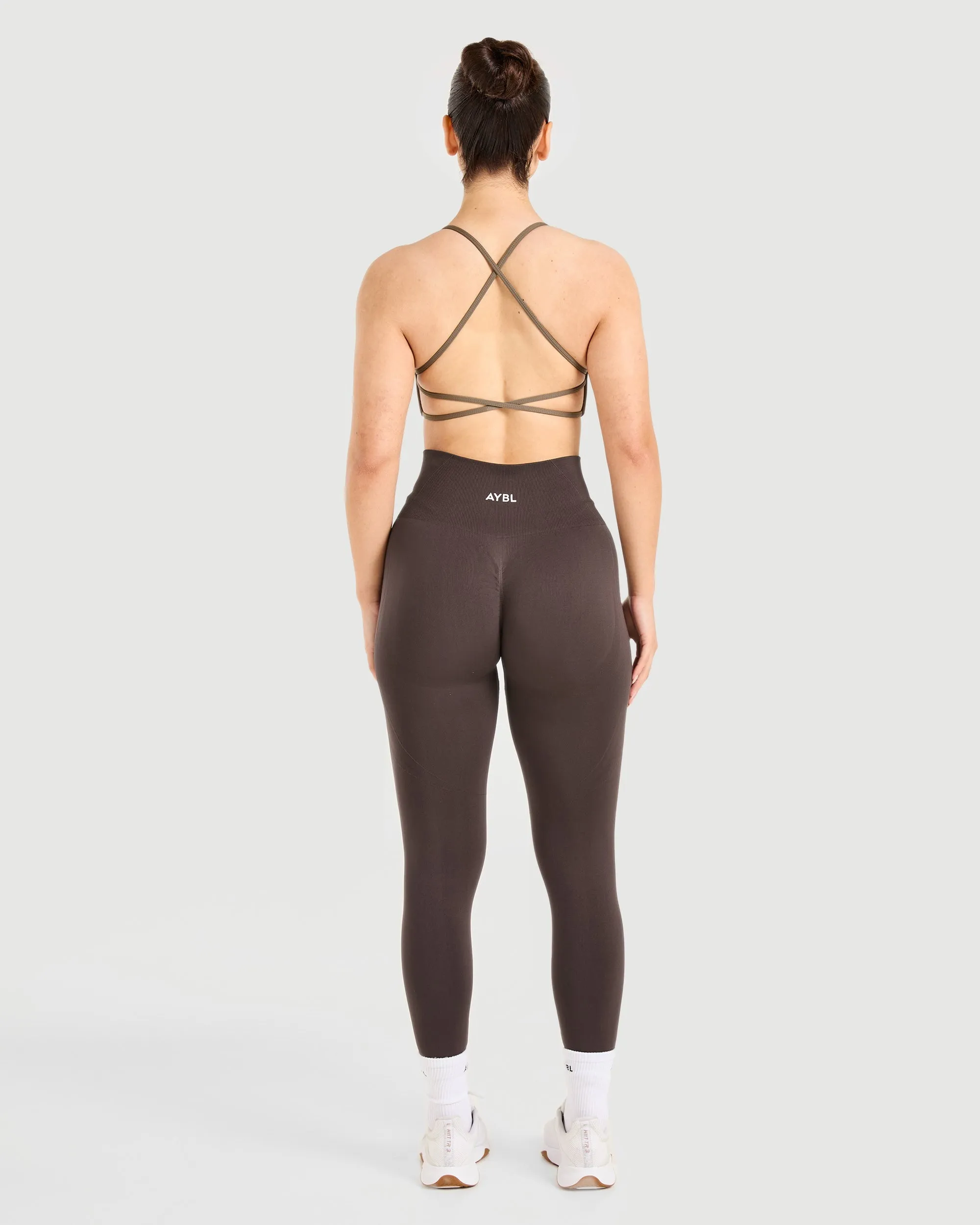 Essential Crossback Sports Bra - Mocha Brown sold by AYBL product image thumbnail 4