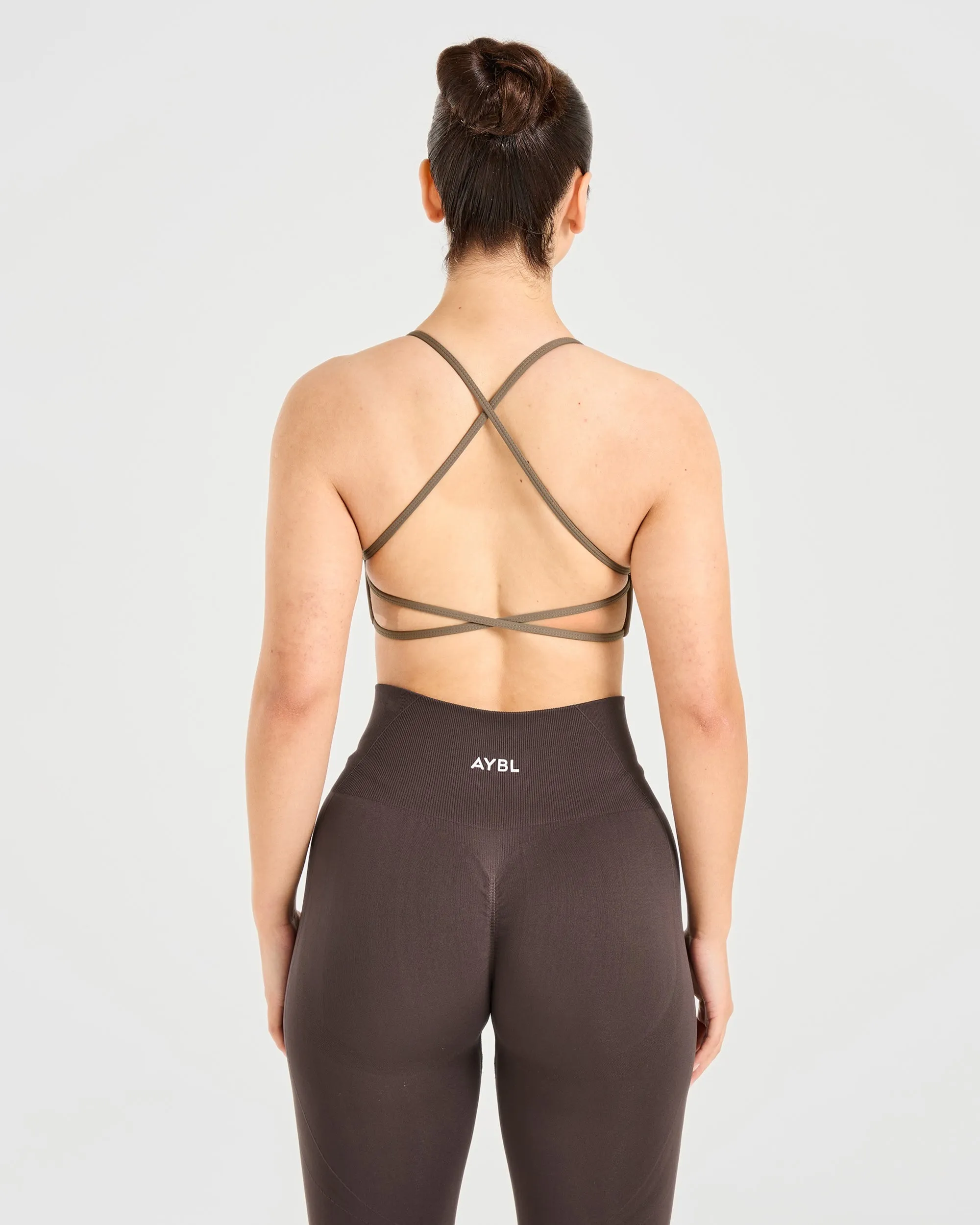 Essential Crossback Sports Bra - Mocha Brown sold by AYBL product image thumbnail 2