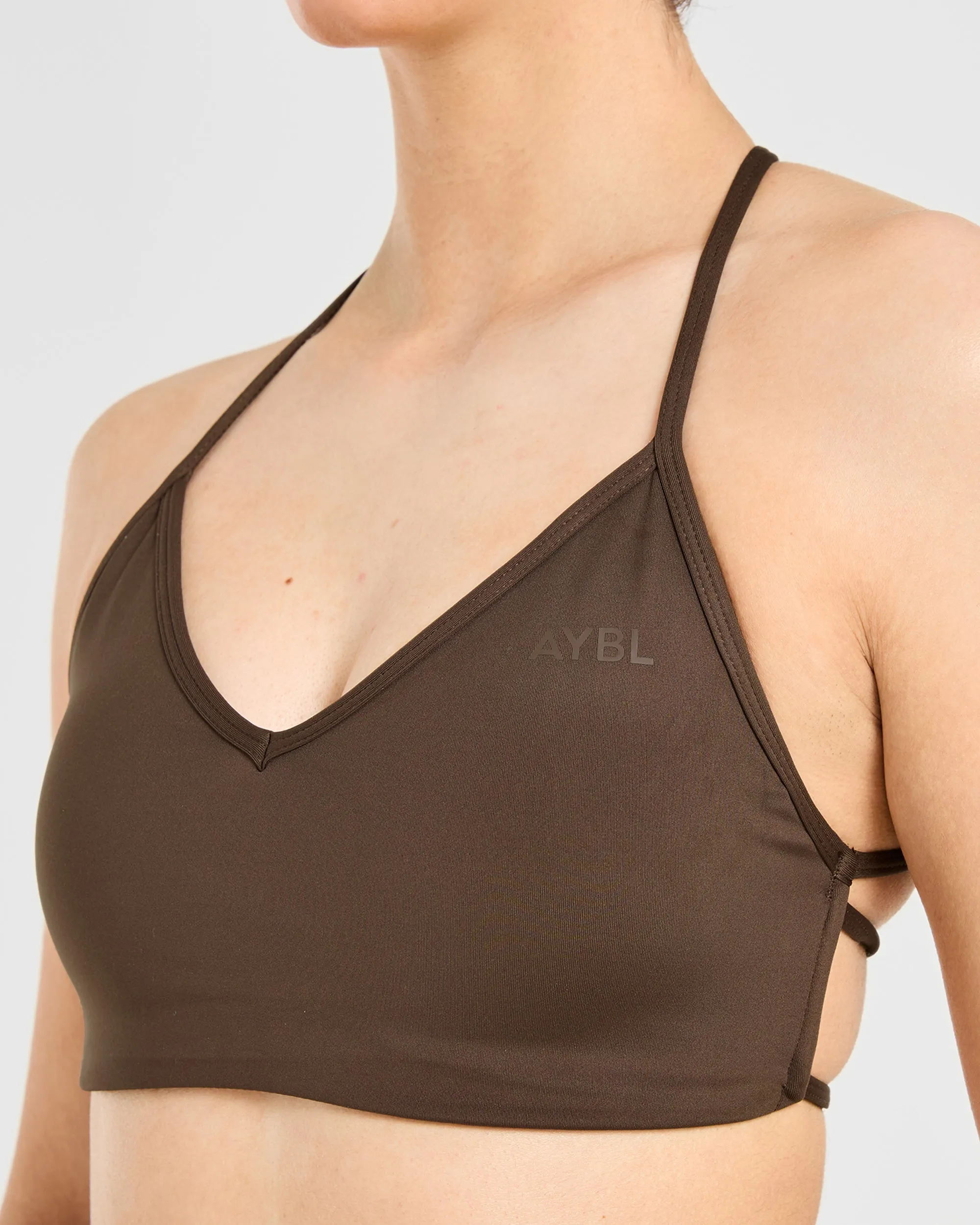 Essential Crossback Sports Bra - Deep Cocoa Brown sold by AYBL product image thumbnail 5