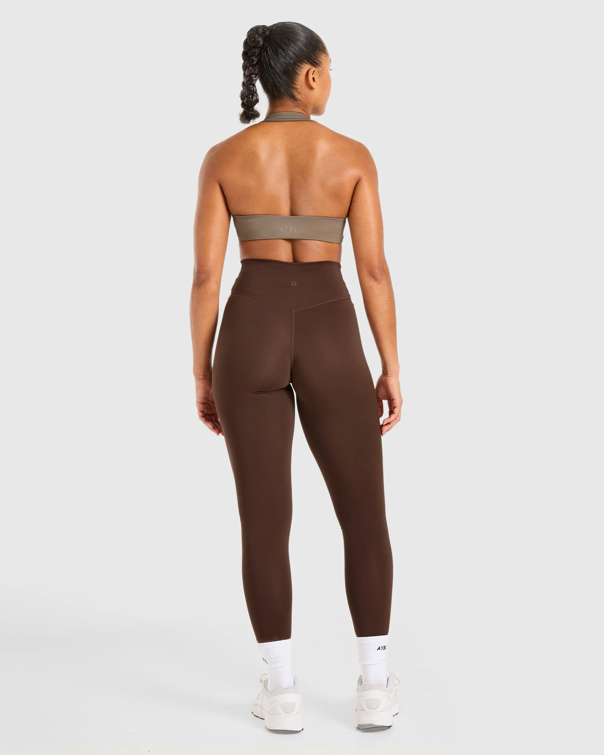 Essential Halterneck Sports Bra - Mocha Brown sold by AYBL product image thumbnail 4