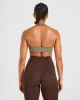 Essential Halterneck Sports Bra - Mocha Brown sold by AYBL
