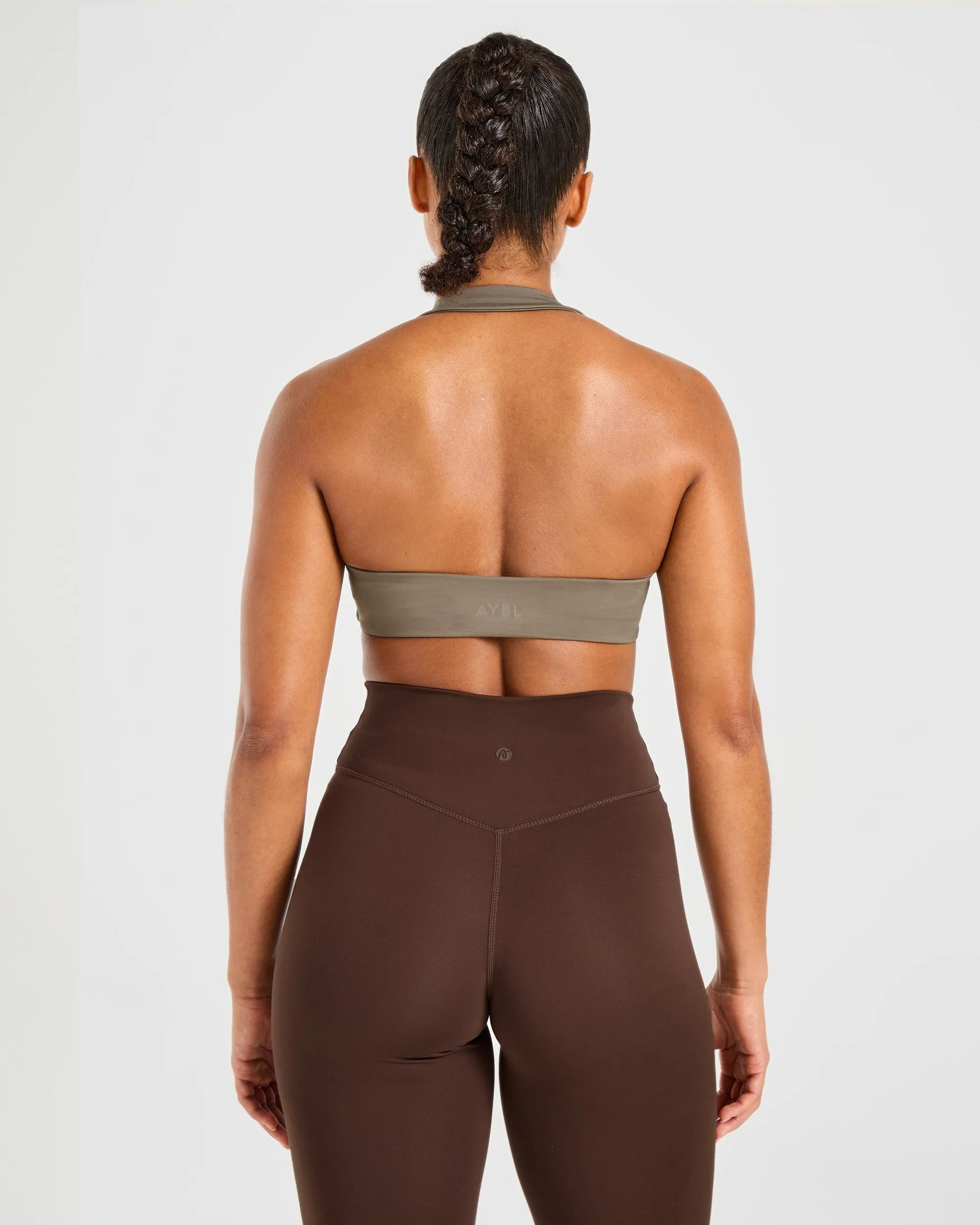 Essential Halterneck Sports Bra - Mocha Brown sold by AYBL product image thumbnail 2