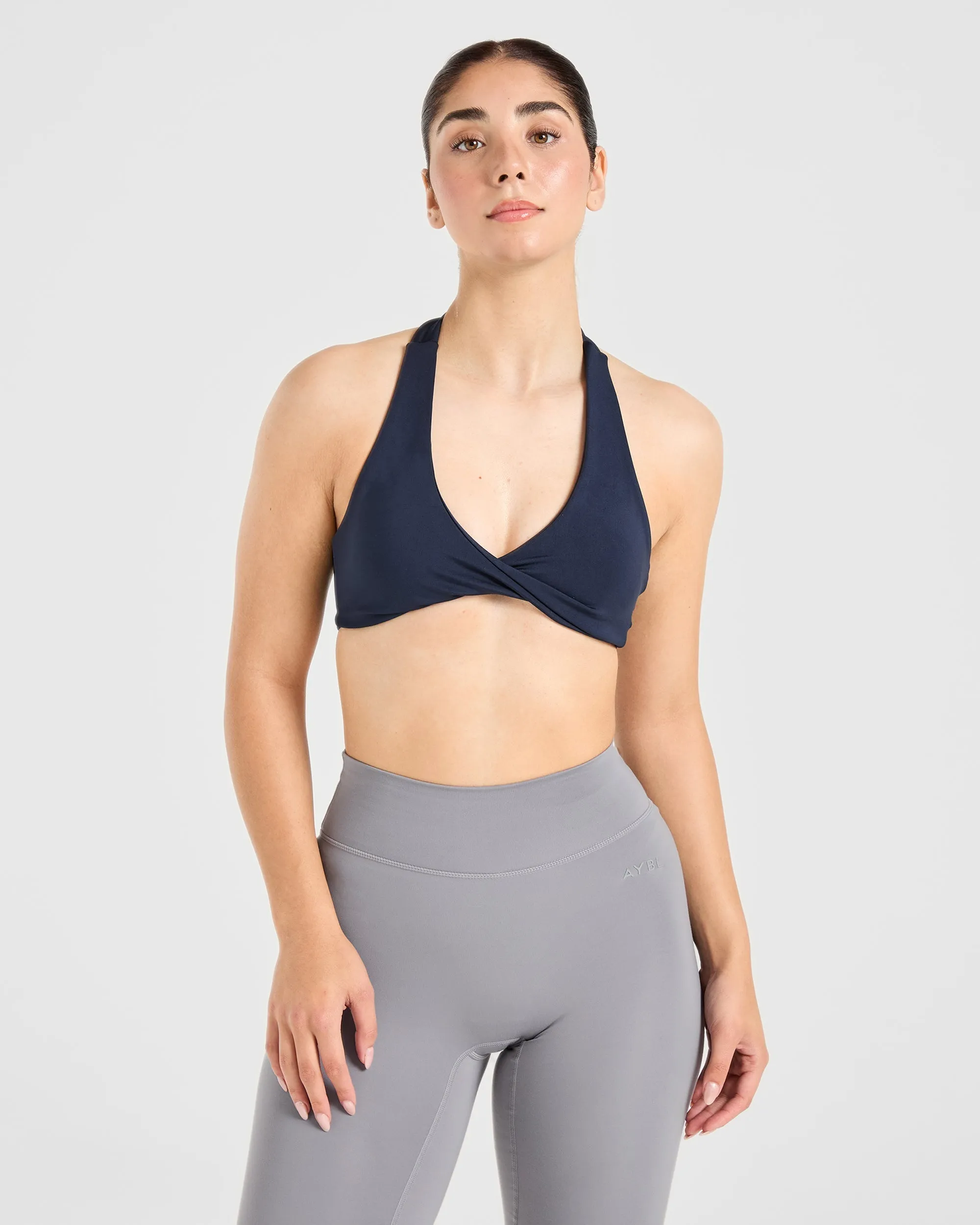 Essential Halterneck Sports Bra - Deep Navy sold by AYBL