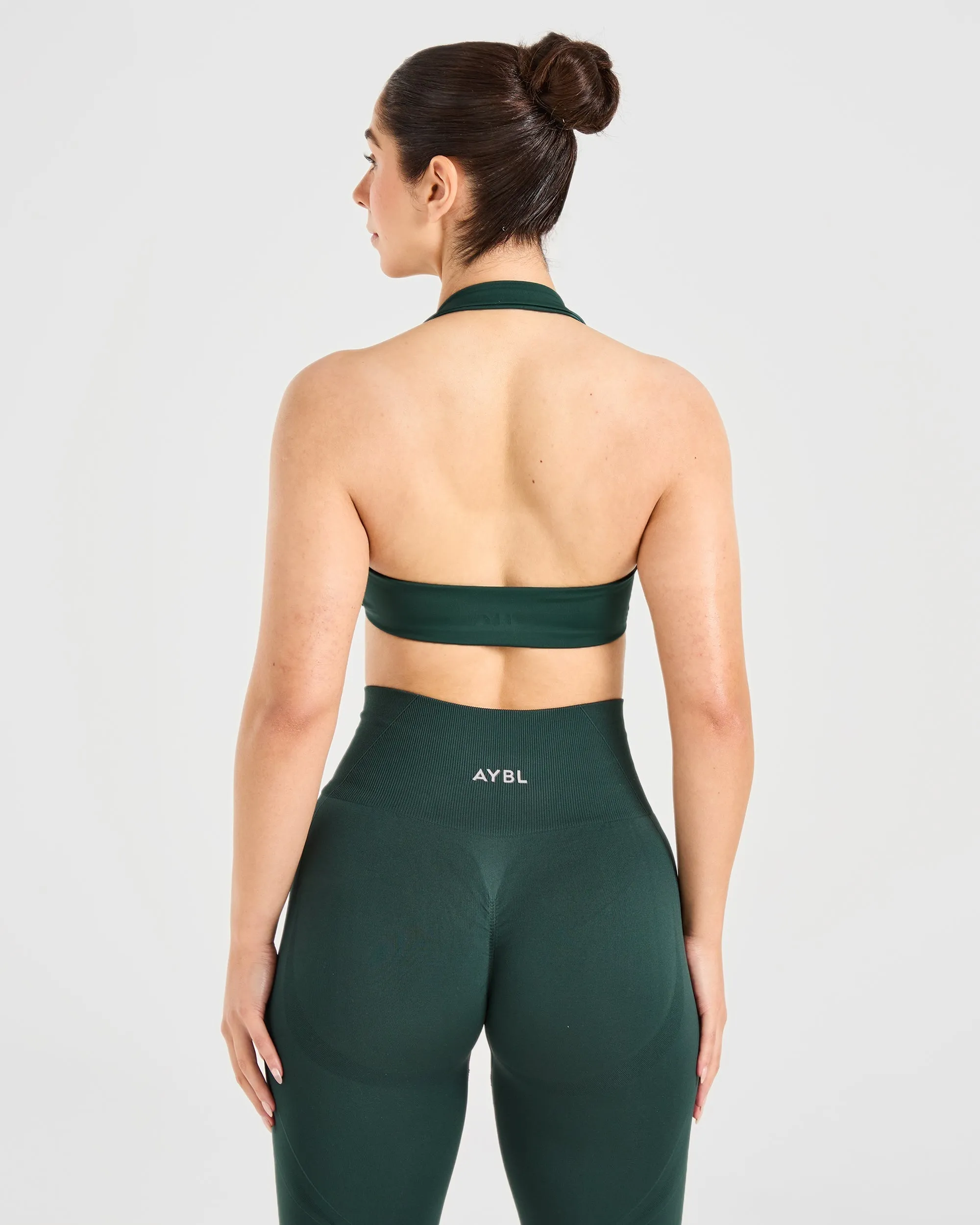 Essential Halterneck Sports Bra - Deep Green sold by AYBL product image thumbnail 2