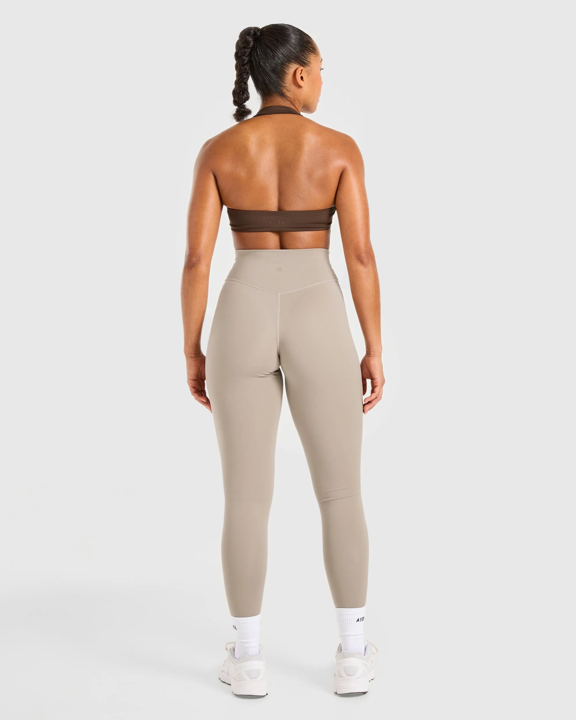 Essential Halterneck Sports Bra - Deep Cocoa Brown sold by AYBL product image thumbnail 4