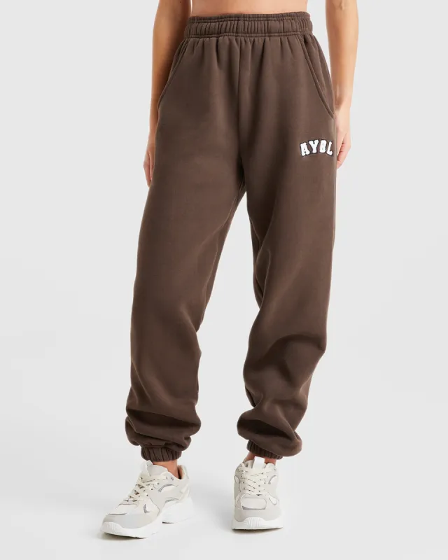 Varsity Oversized Joggers - Brown sold by AYBL