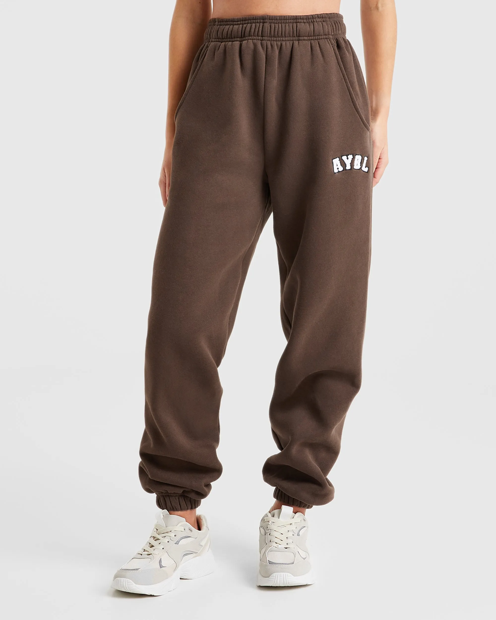 Varsity Oversized Joggers - Brown sold by AYBL
