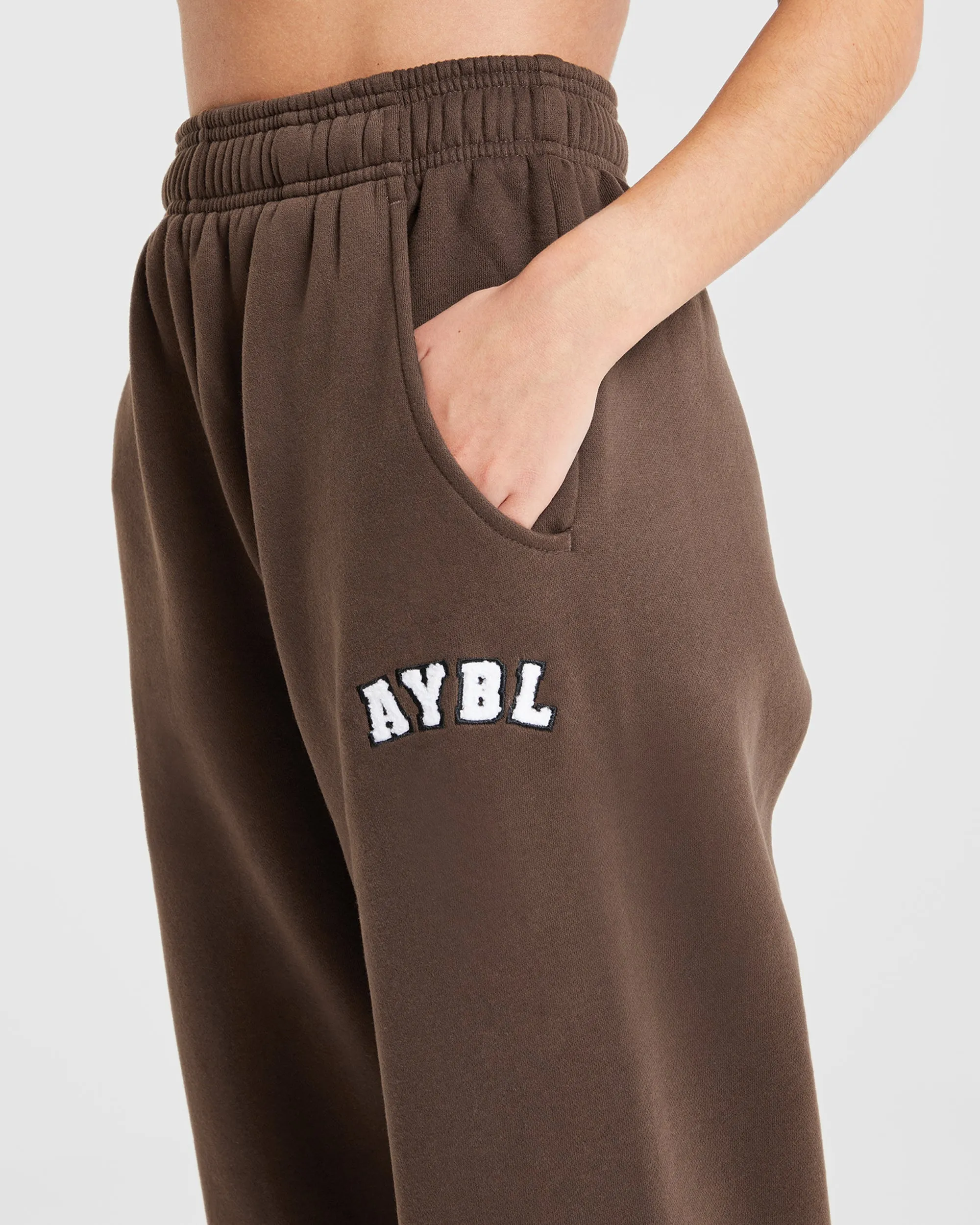 Varsity Oversized Joggers - Brown sold by AYBL product image thumbnail 5