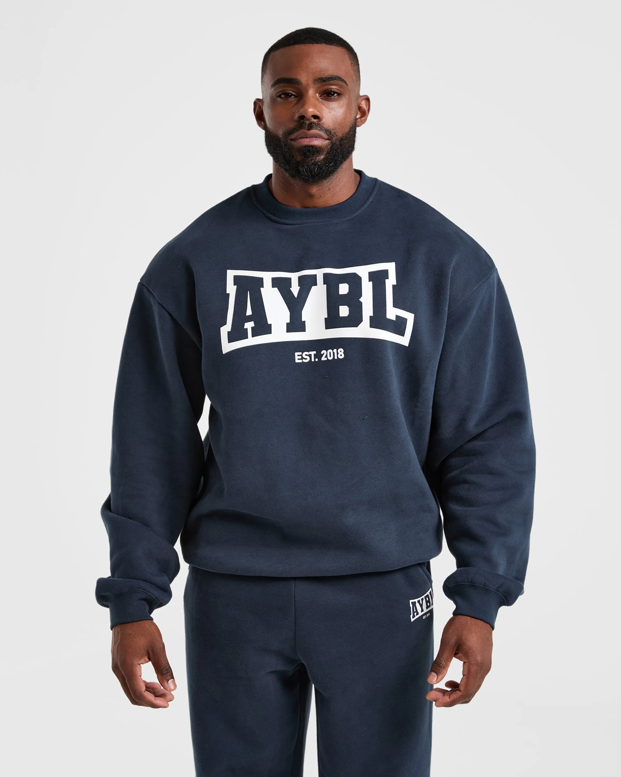 Academy Oversized Sweater - Navy sold by AYBL