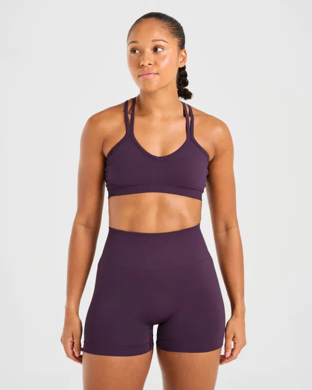 Power Seamless Sports Bra - Grape Wine sold by AYBL