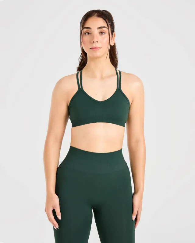 Power Seamless Sports Bra - Evergreen sold by AYBL