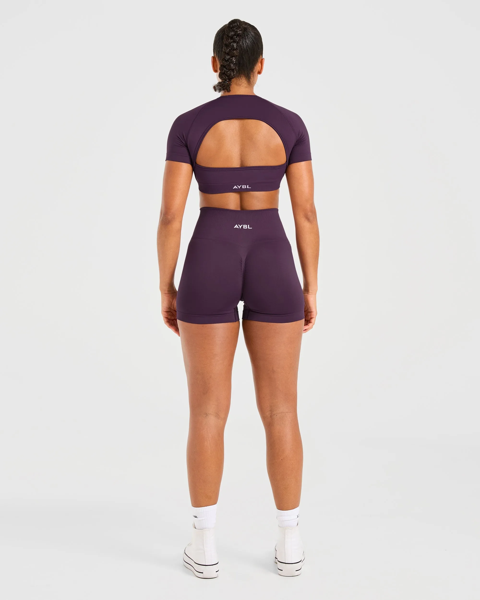 Power Seamless Shorts - Grape Wine sold by AYBL product image thumbnail 4