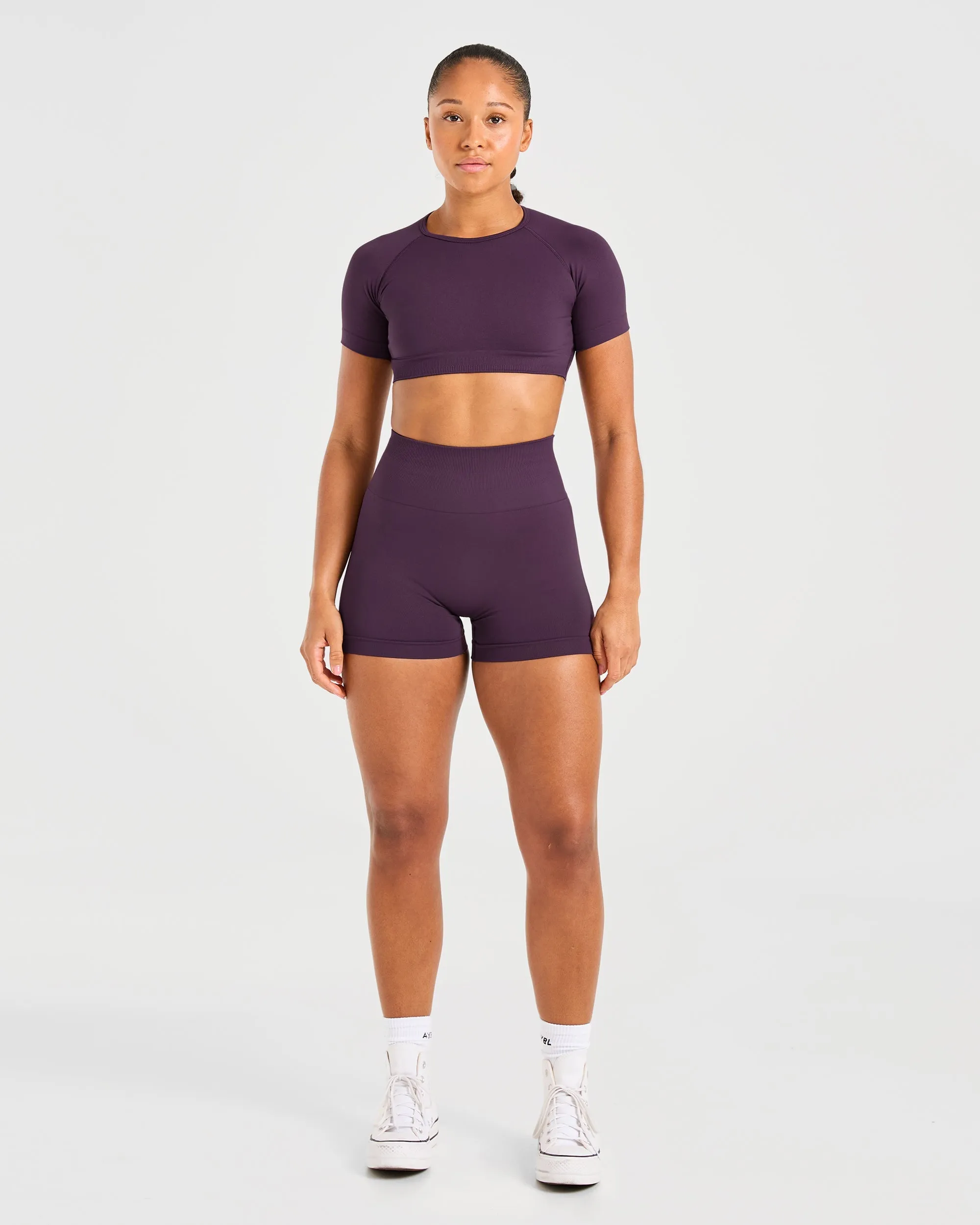 Power Seamless Shorts - Grape Wine sold by AYBL product image thumbnail 3