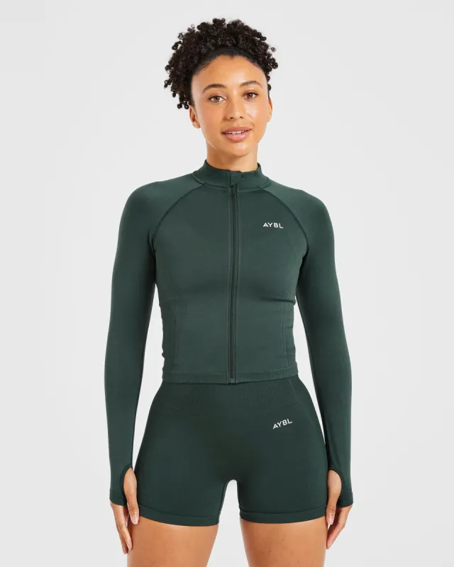 Balance V3 Seamless Zip Jacket - Dark Green sold by AYBL