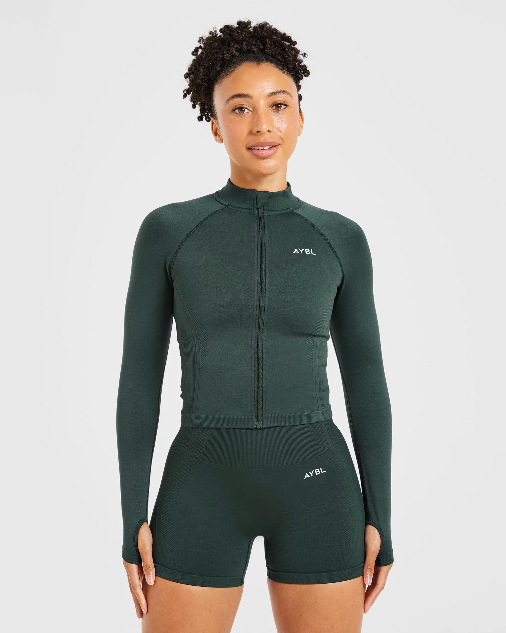 Balance V3 Seamless Zip Jacket - Dark Green sold by AYBL