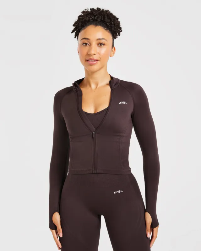 Balance V3 Seamless Zip Jacket - Dark Brown sold by AYBL