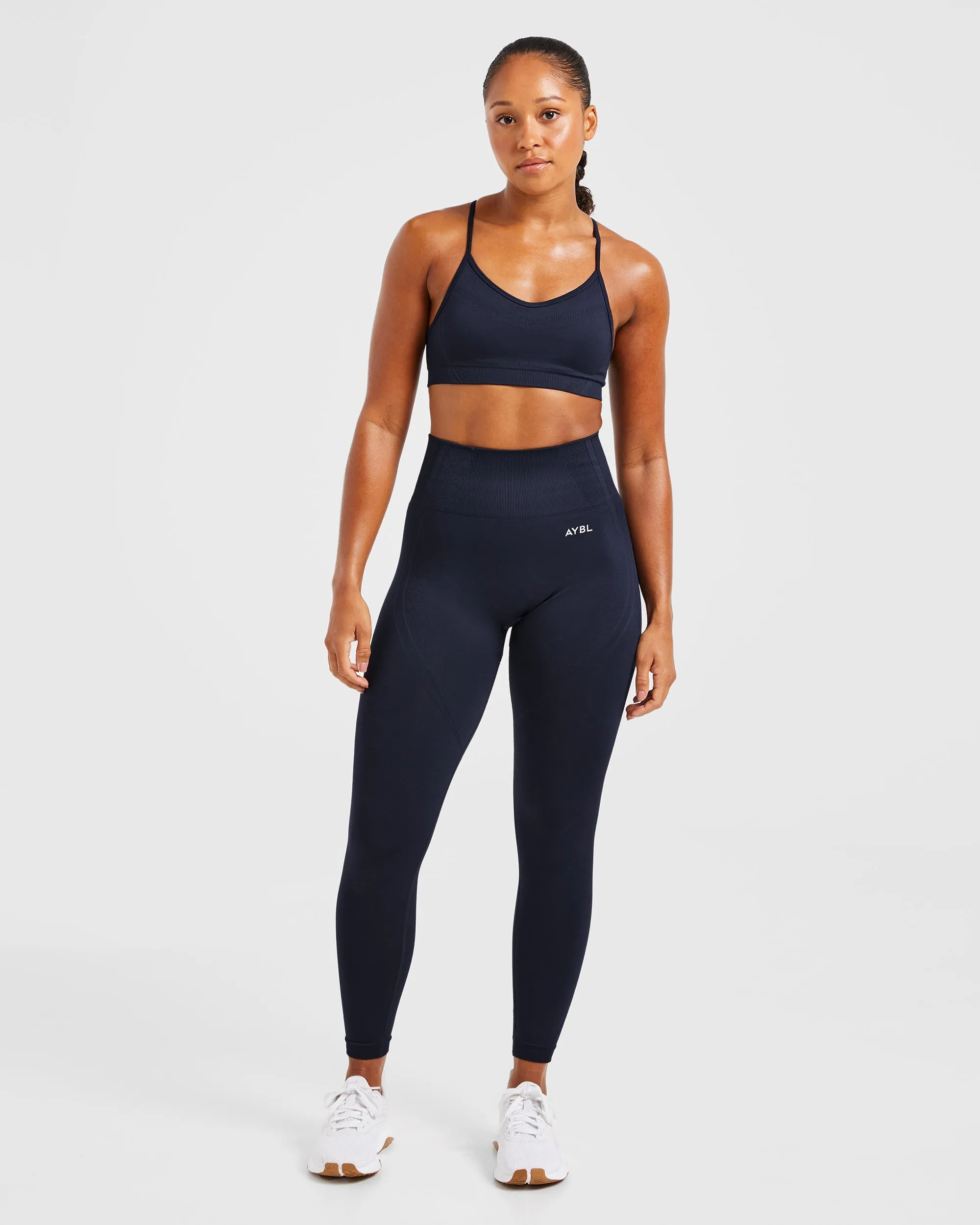 Balance V3 Seamless Strappy Sports Bra - Navy sold by AYBL product image thumbnail 3