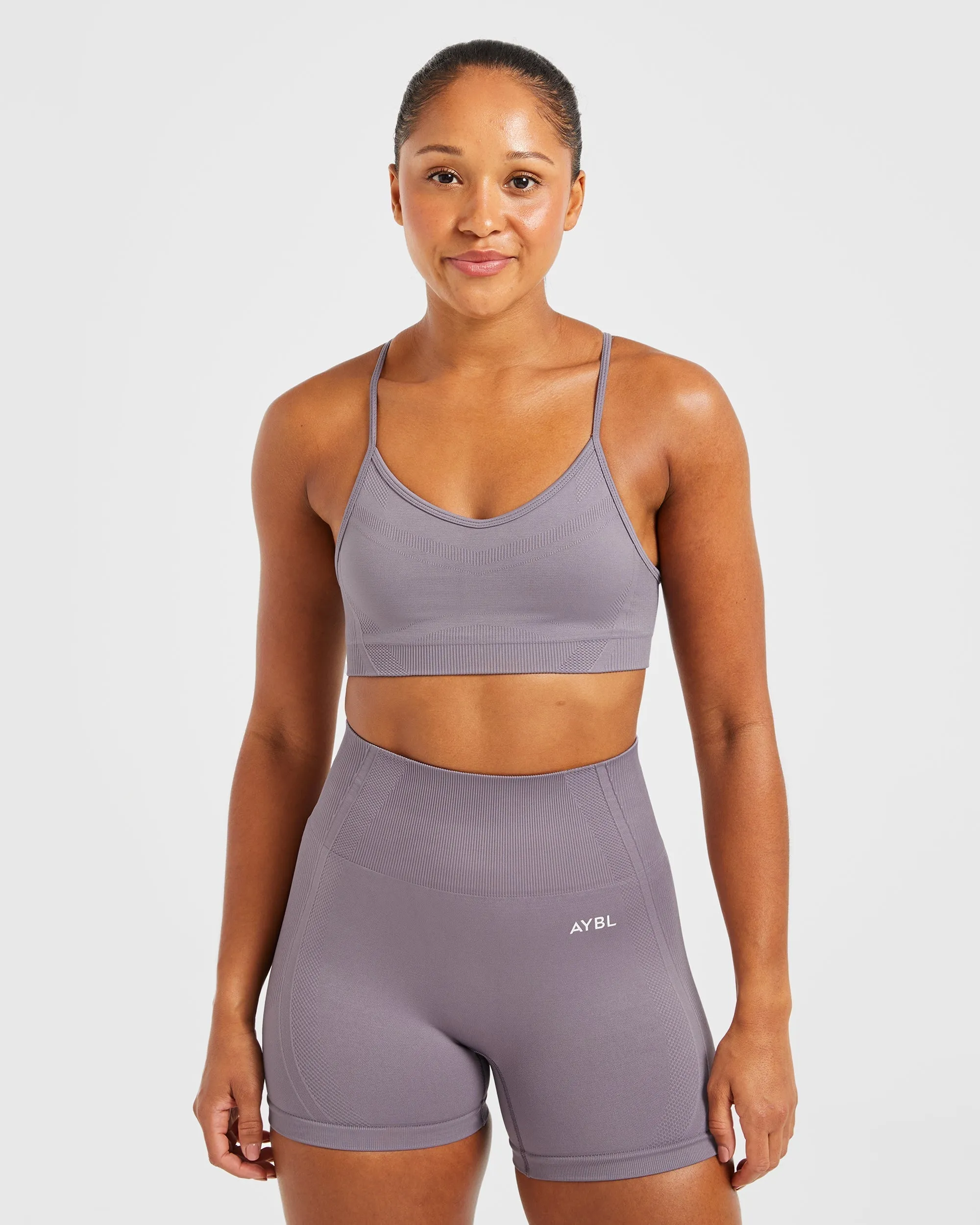 Balance V3 Seamless Strappy Sports Bra - Mauve sold by AYBL