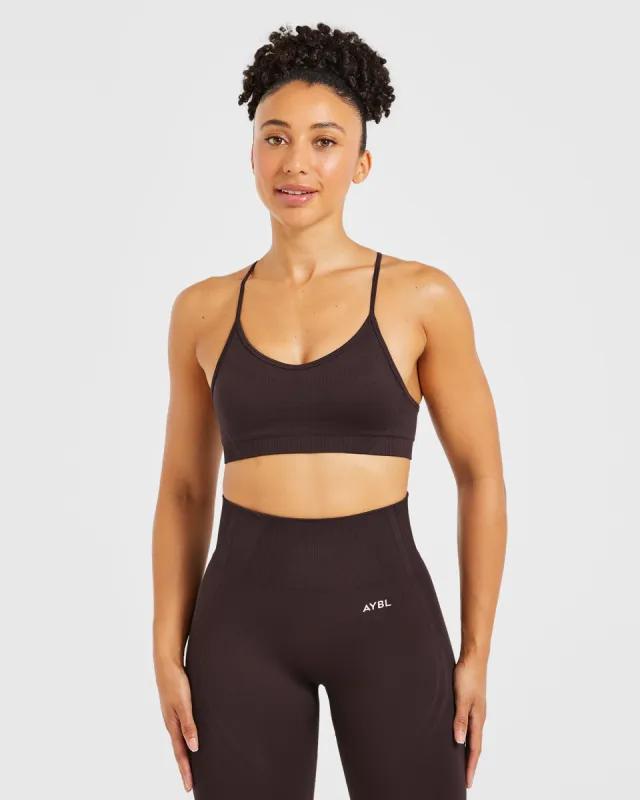 Balance V3 Seamless Strappy Sports Bra - Dark Brown sold by AYBL