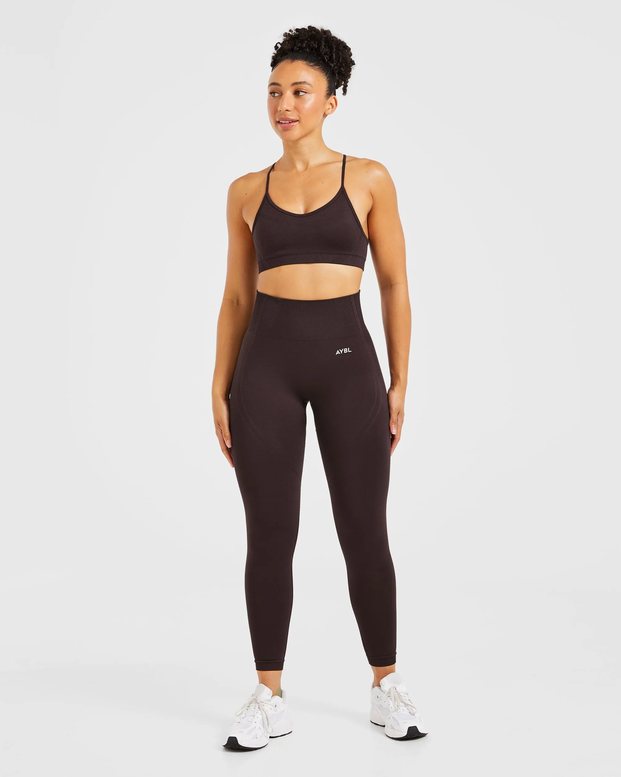 Balance V3 Seamless Strappy Sports Bra - Dark Brown sold by AYBL product image thumbnail 3