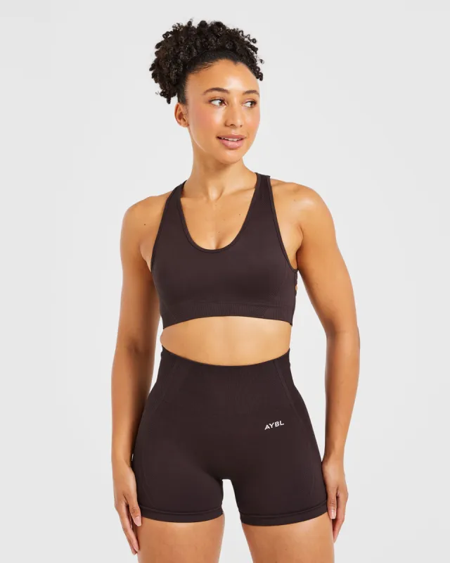 Balance V3 Seamless Sports Bra - Dark Brown sold by AYBL