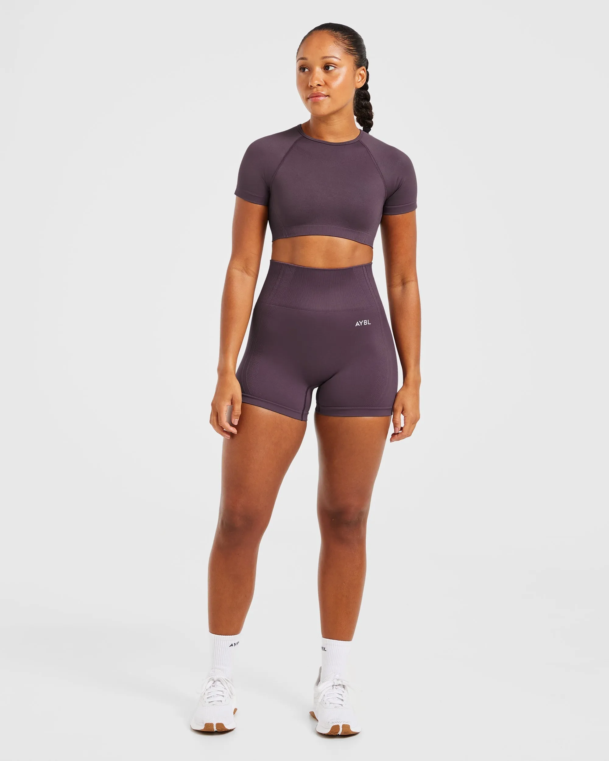 Balance V3 Seamless Crop Top - Purple sold by AYBL product image thumbnail 3