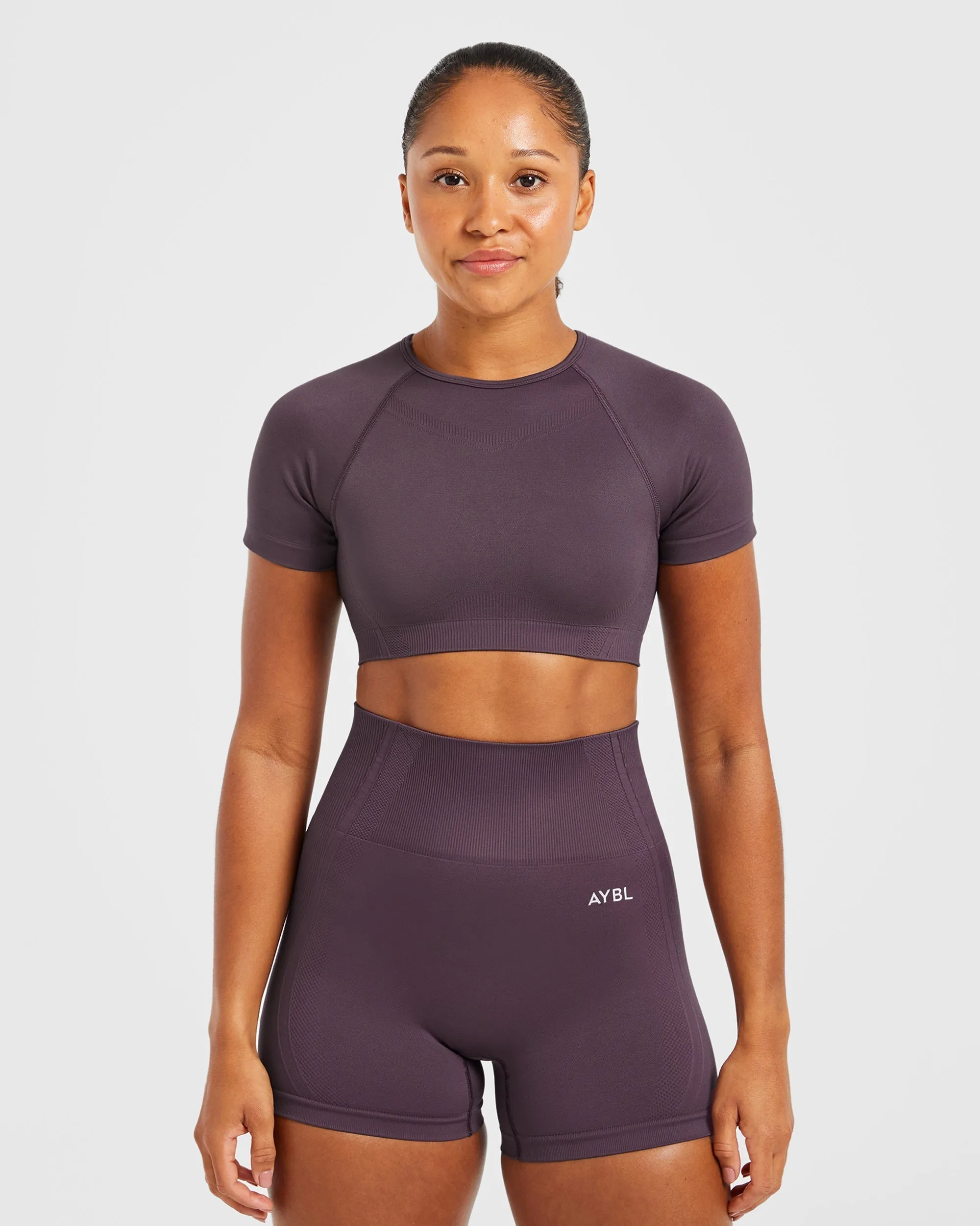 Balance V3 Seamless Crop Top - Purple sold by AYBL