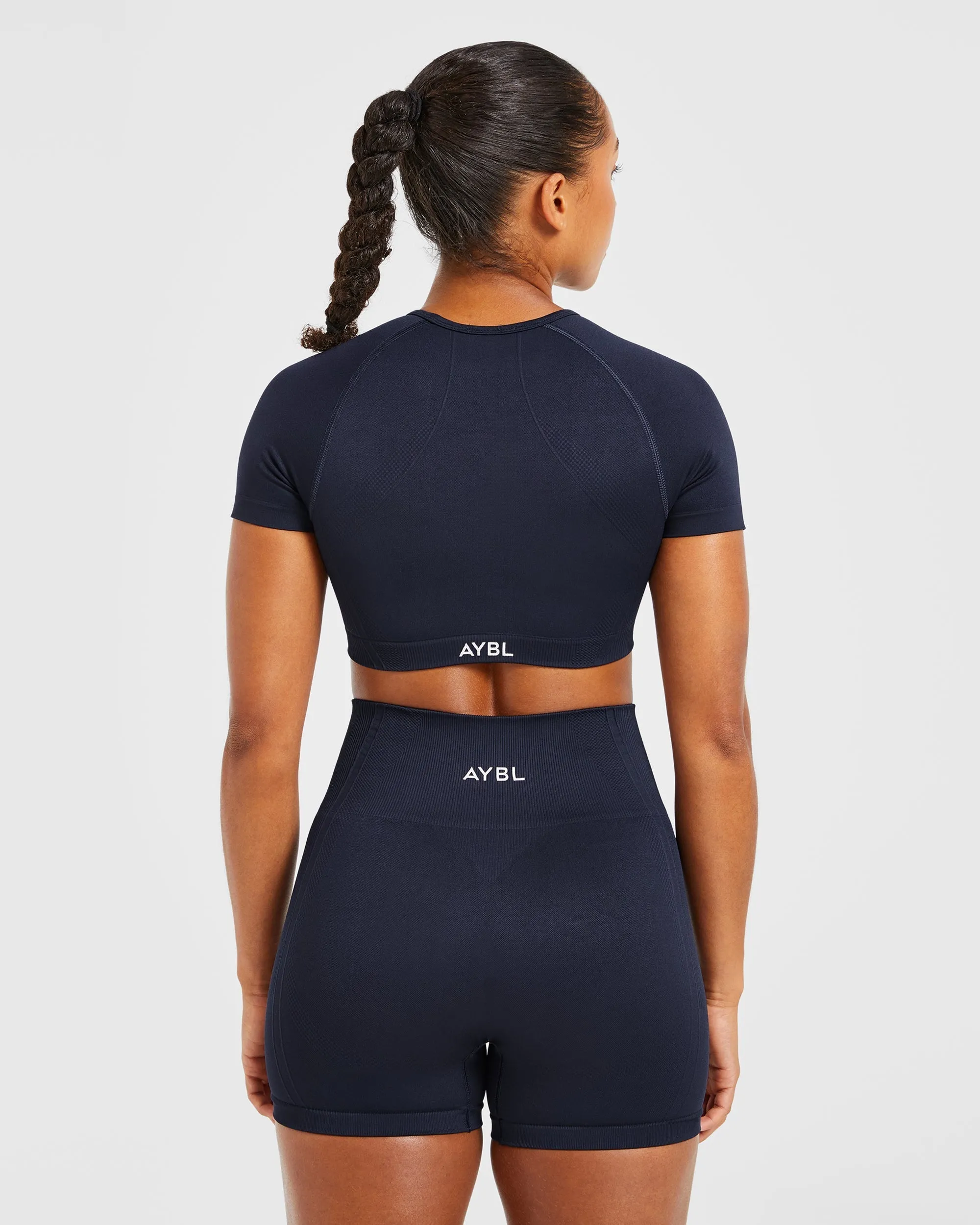 Balance V3 Seamless Crop Top - Navy sold by AYBL product image thumbnail 2