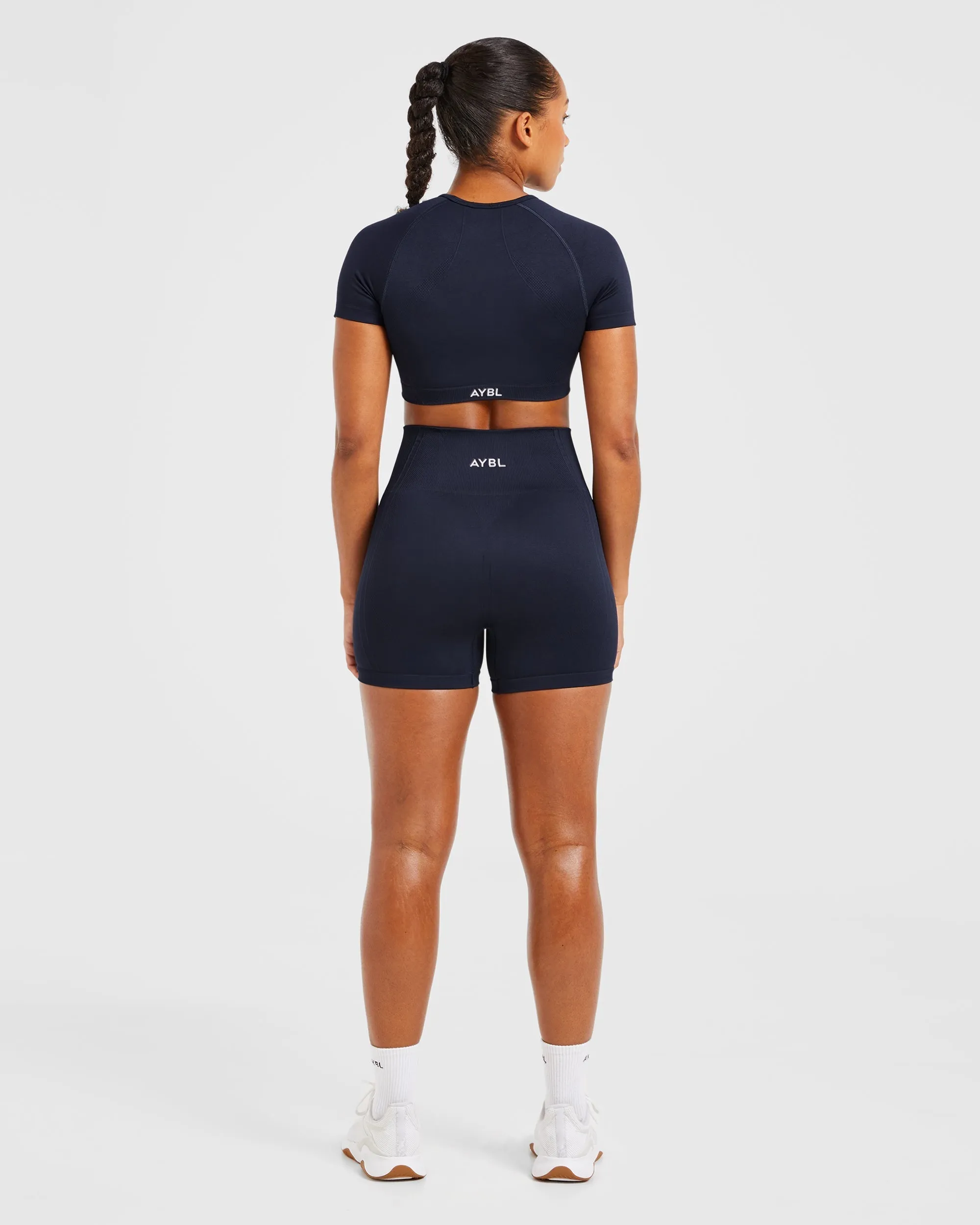 Balance V3 Seamless Crop Top - Navy sold by AYBL product image thumbnail 4