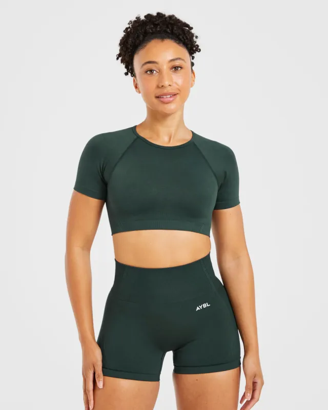 Balance V3 Seamless Crop Top - Dark Green sold by AYBL