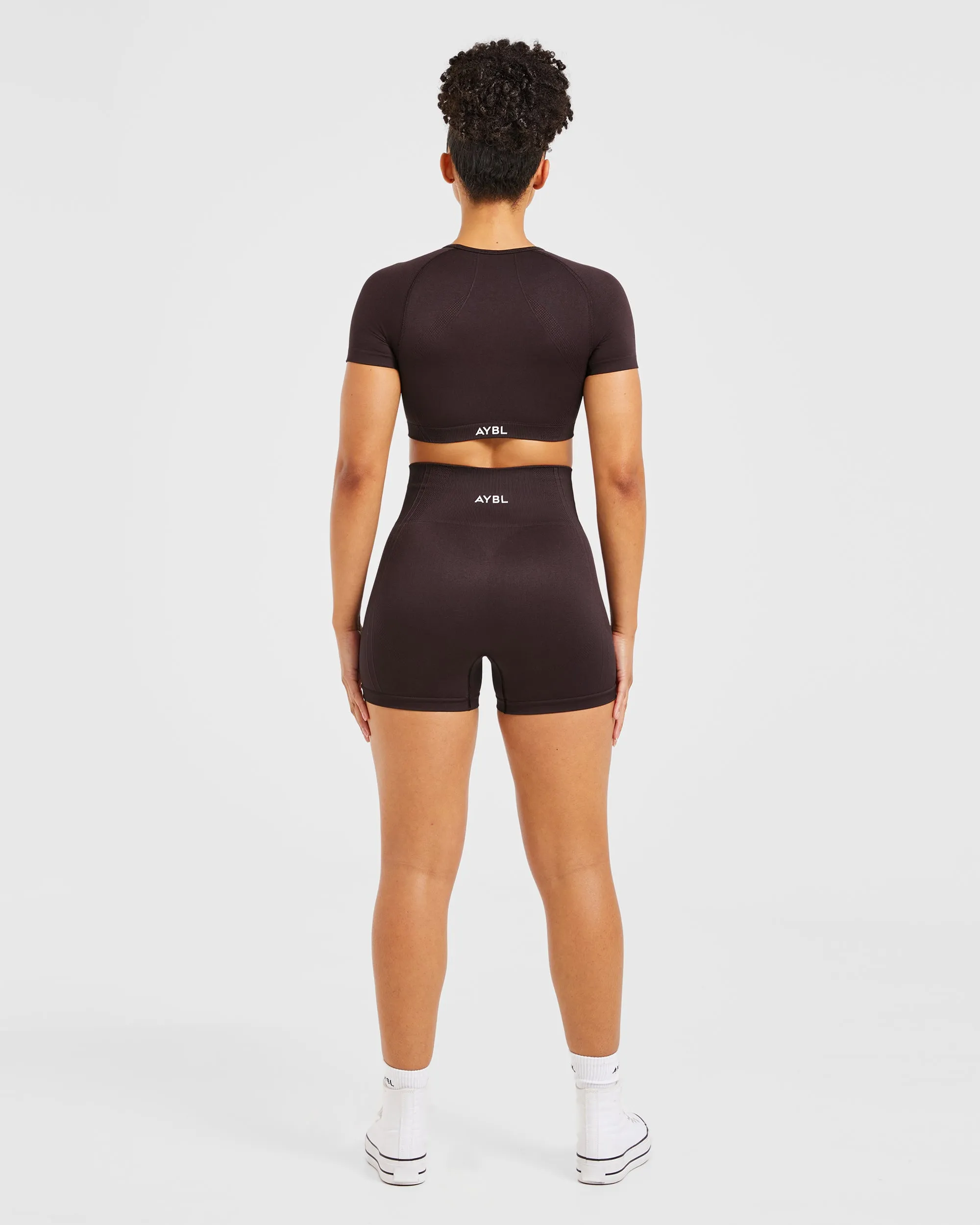 Balance V3 Seamless Crop Top - Dark Brown sold by AYBL product image thumbnail 4