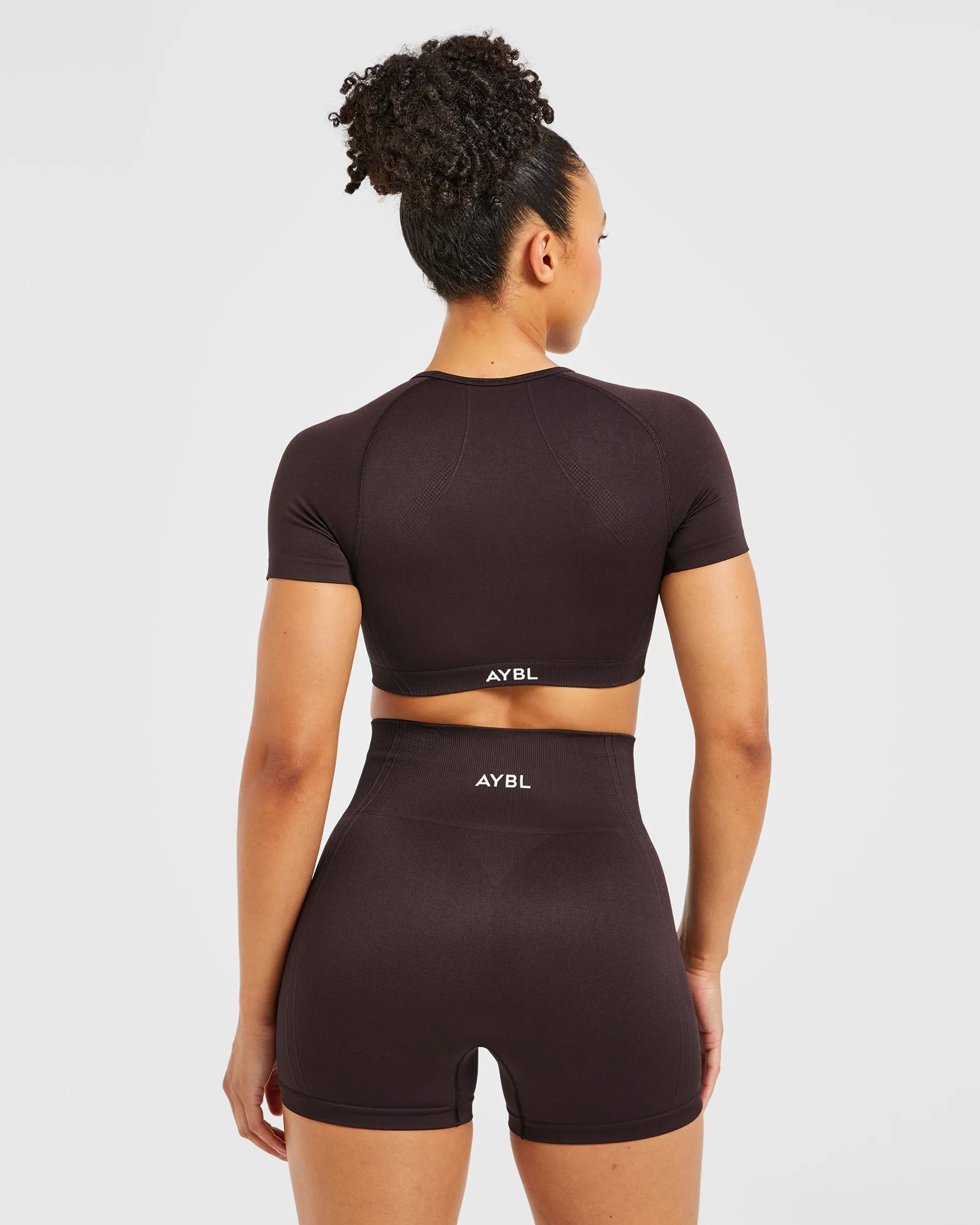 Balance V3 Seamless Crop Top - Dark Brown sold by AYBL product image thumbnail 2