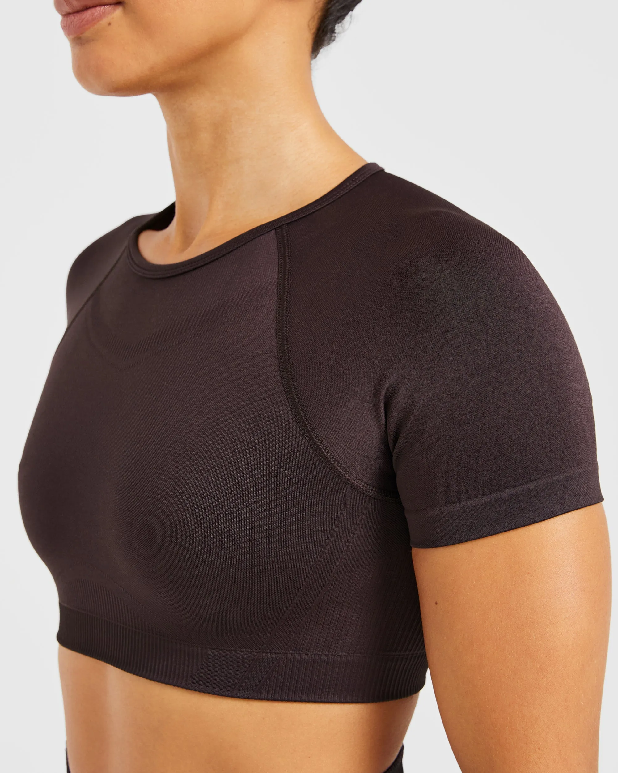 Balance V3 Seamless Crop Top - Dark Brown sold by AYBL product image thumbnail 5
