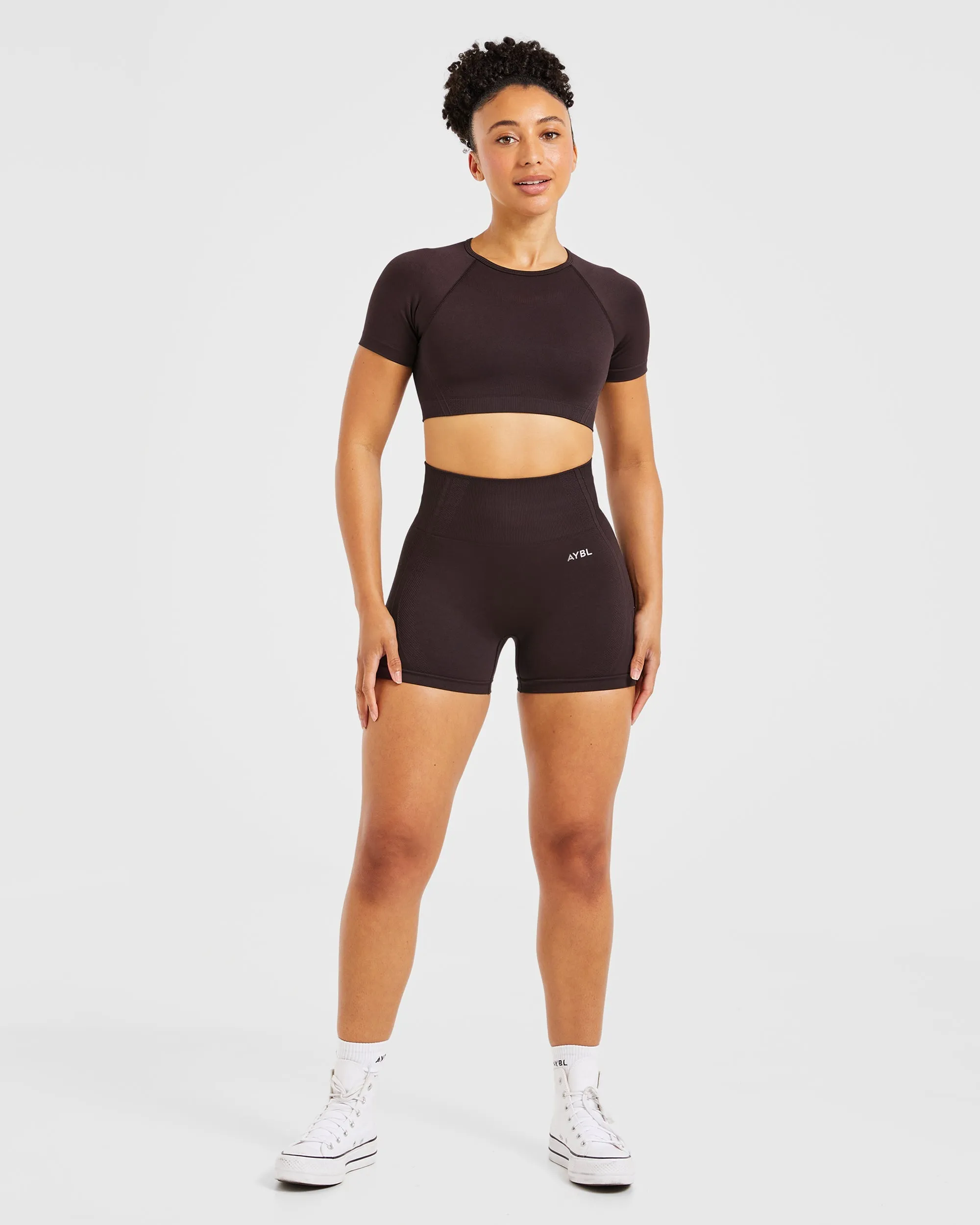 Balance V3 Seamless Crop Top - Dark Brown sold by AYBL product image thumbnail 3