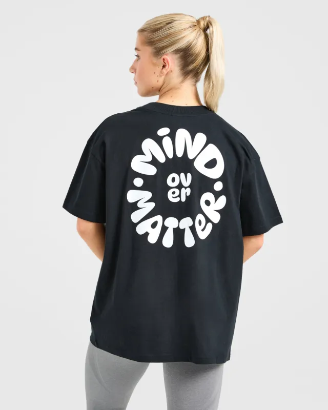 Mind Over Matter V2 Oversized T Shirt - Black sold by AYBL