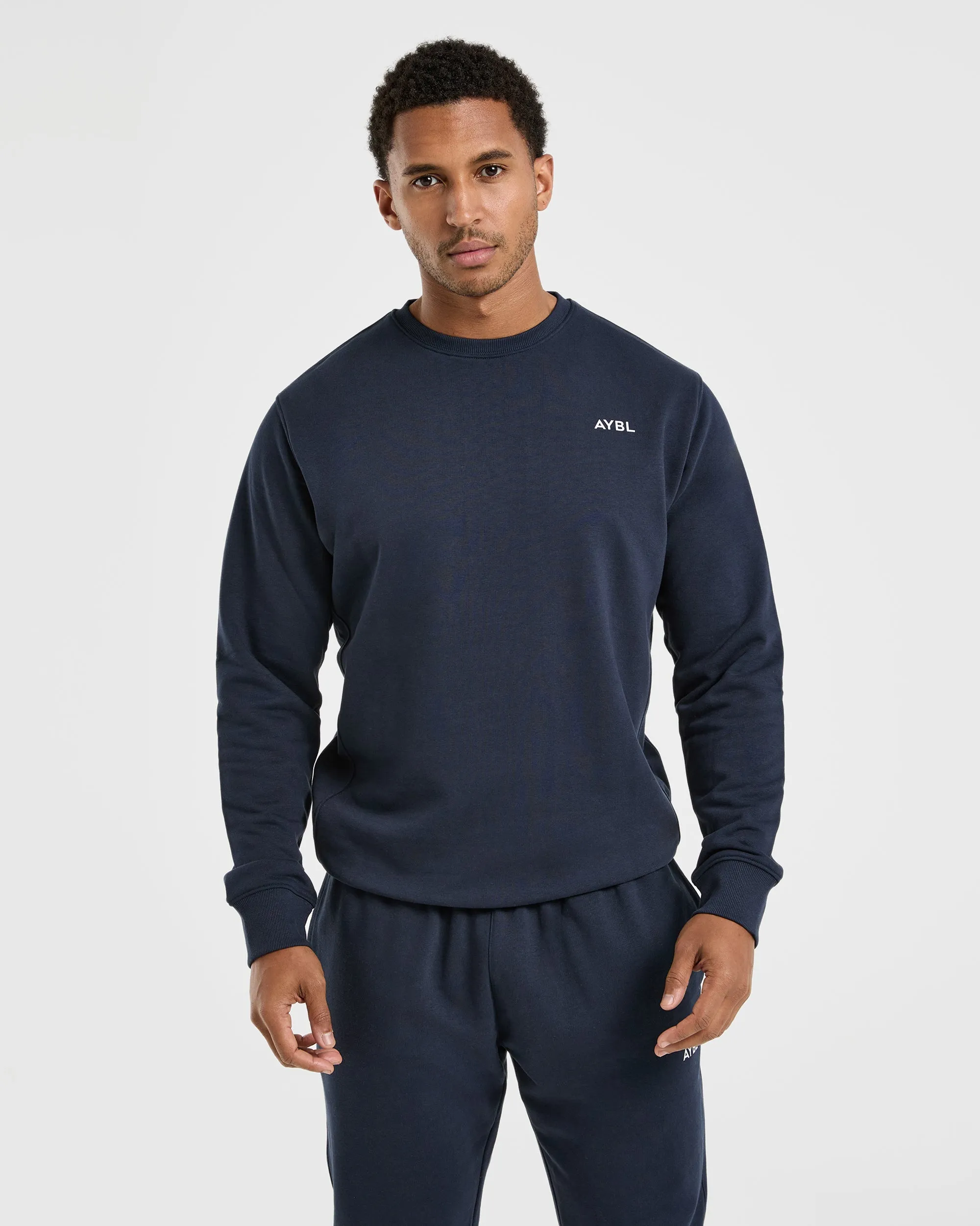 Essential Lightweight Sweater - Navy sold by AYBL