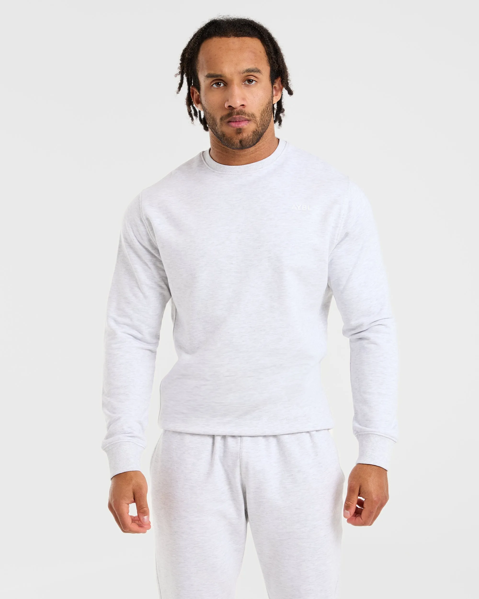 Essential Lightweight Sweater - Grey Marl sold by AYBL