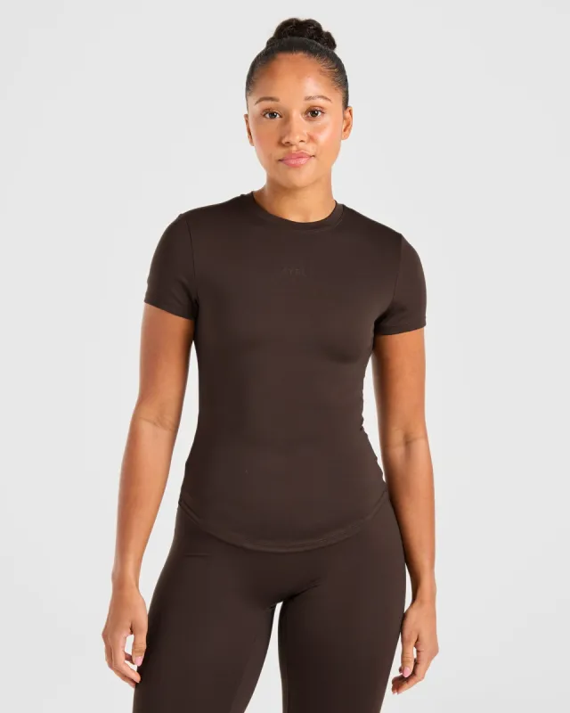 Sculpt T Shirt - Deep Cocoa Brown sold by AYBL
