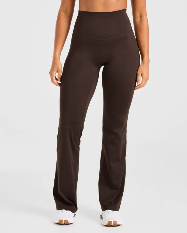Sculpt Flared Leggings - Deep Cocoa Brown sold by AYBL