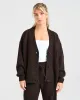 Lounge Oversized Knit Cardigan - Deep Cocoa Brown sold by AYBL