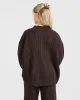 Lounge Oversized Knit Cardigan - Deep Cocoa Brown sold by AYBL