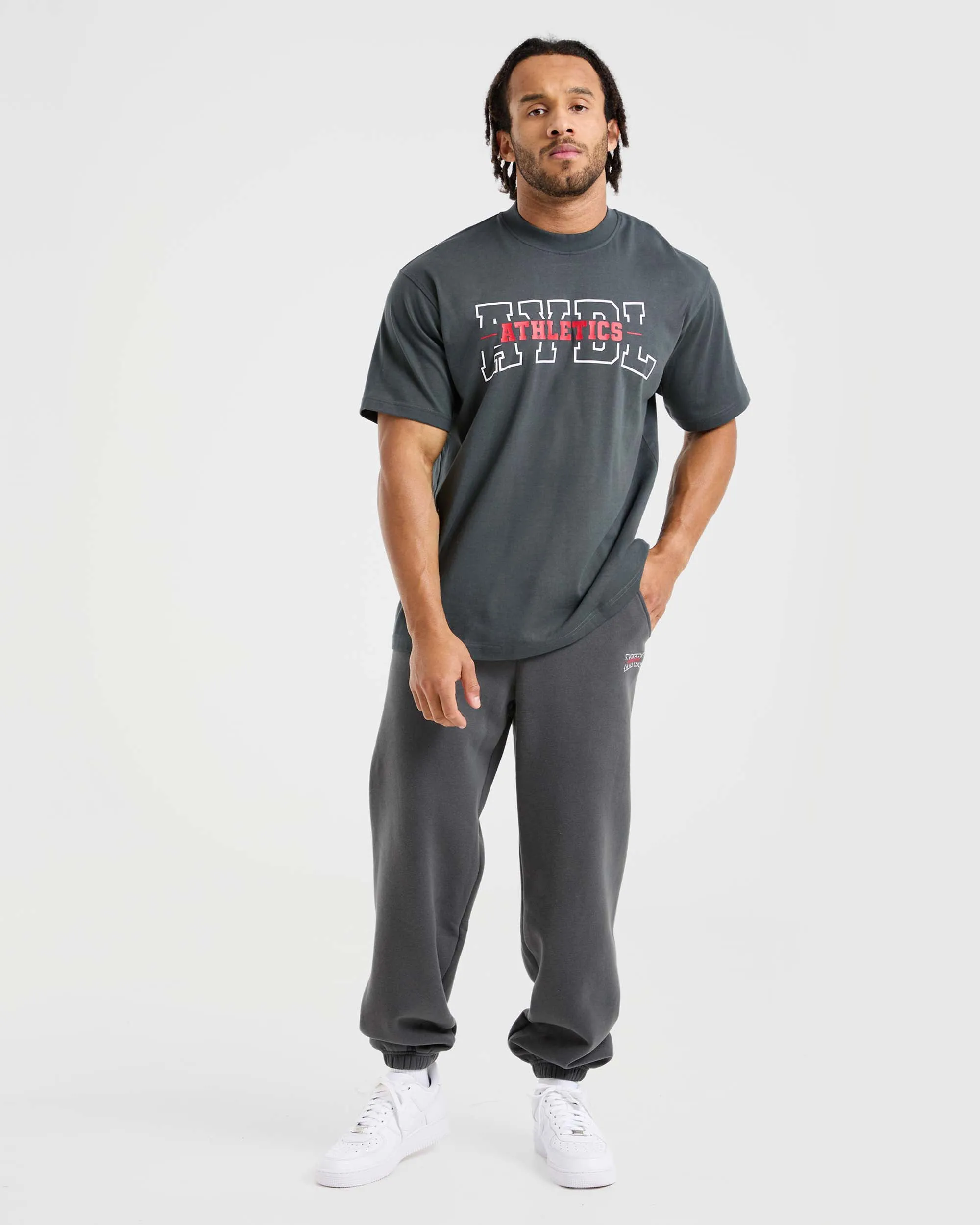 Athletics Oversized Joggers - Charcoal sold by AYBL product image thumbnail 3