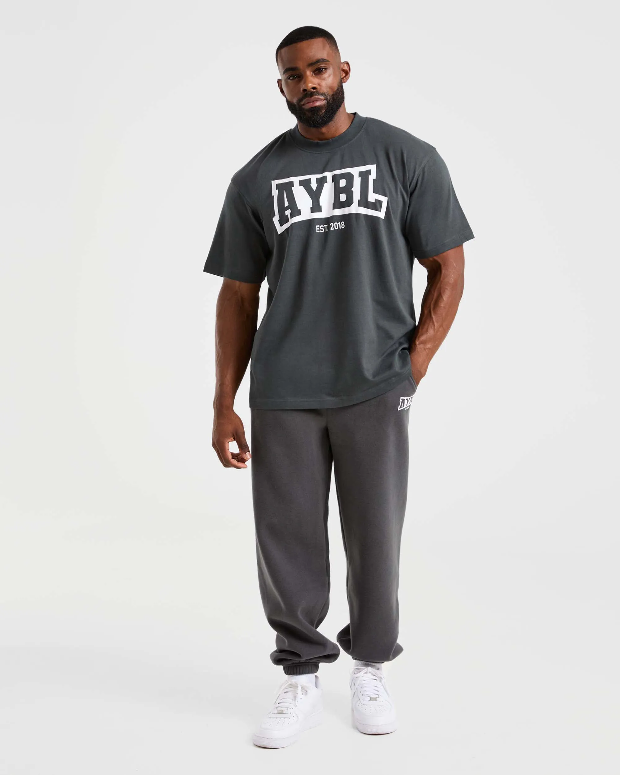 Academy Oversized Joggers - Charcoal sold by AYBL product image thumbnail 3