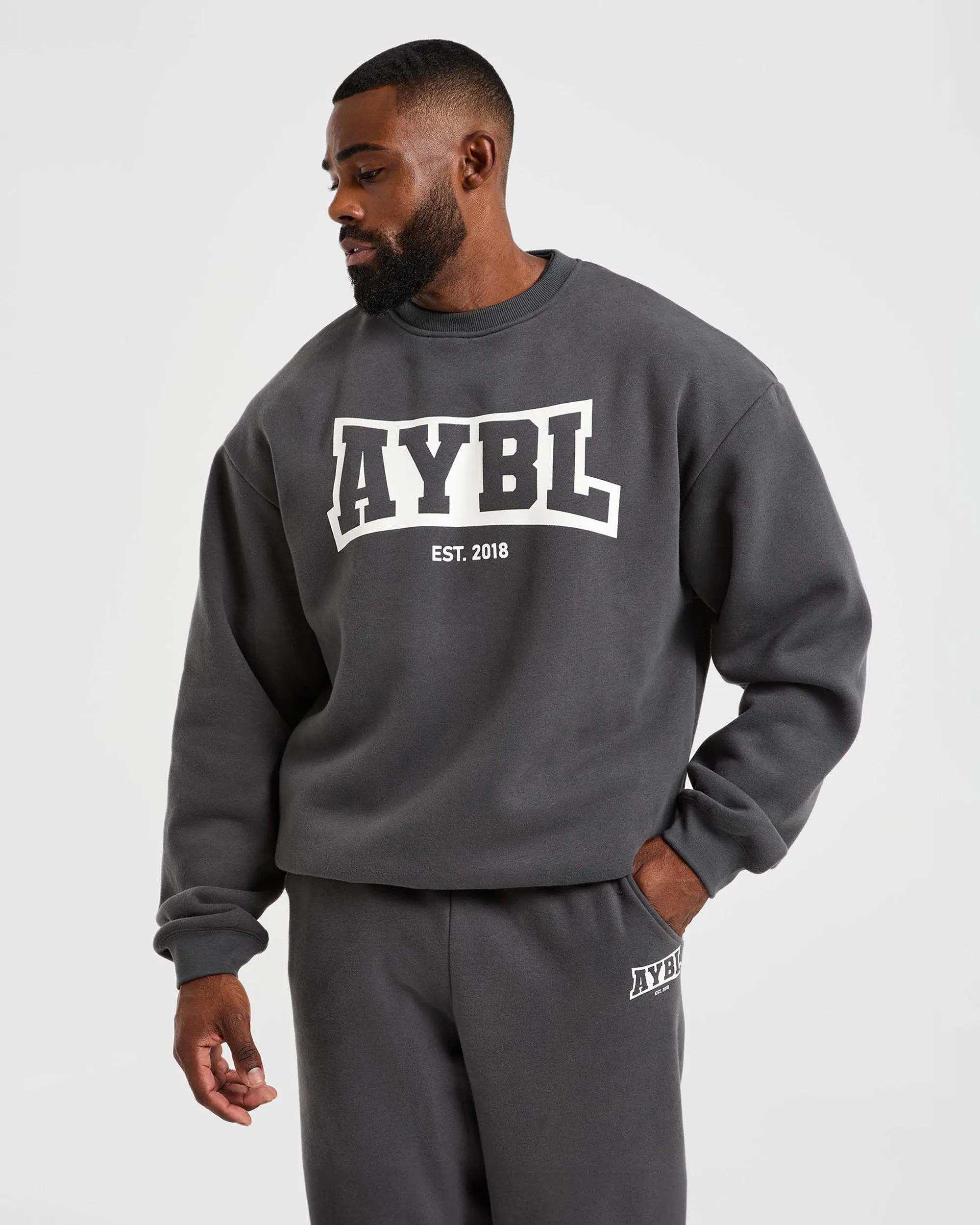 Academy Oversized Sweater - Charcoal sold by AYBL
