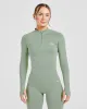 Empower Seamless 1/2 Zip Jacket - Grove Green sold by AYBL