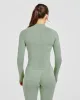 Empower Seamless 1/2 Zip Jacket - Grove Green sold by AYBL