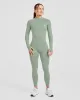 Empower Seamless 1/2 Zip Jacket - Grove Green sold by AYBL