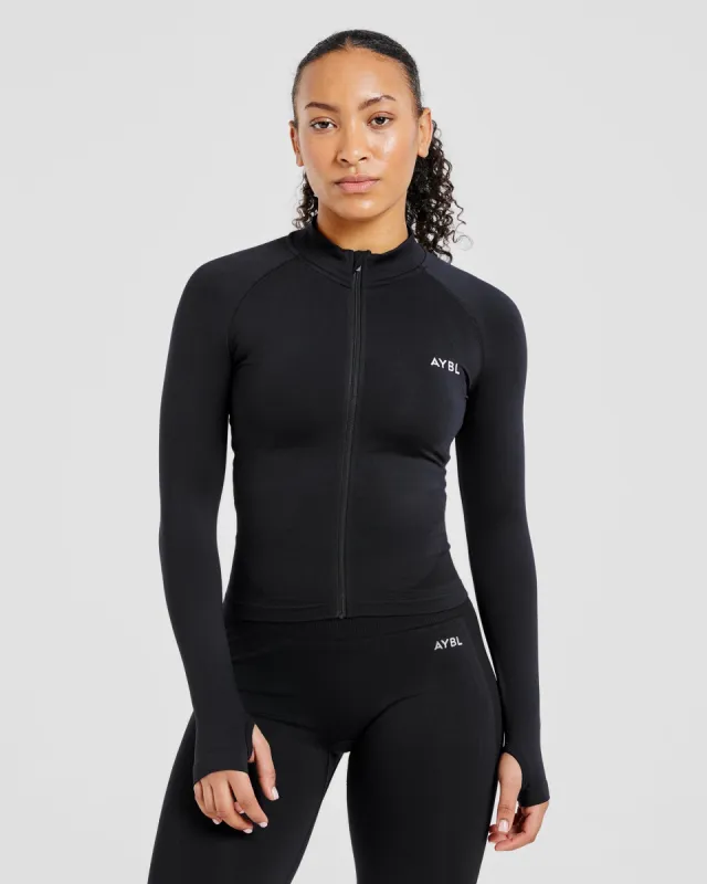 Empower Seamless Full Zip Jacket - Black sold by AYBL