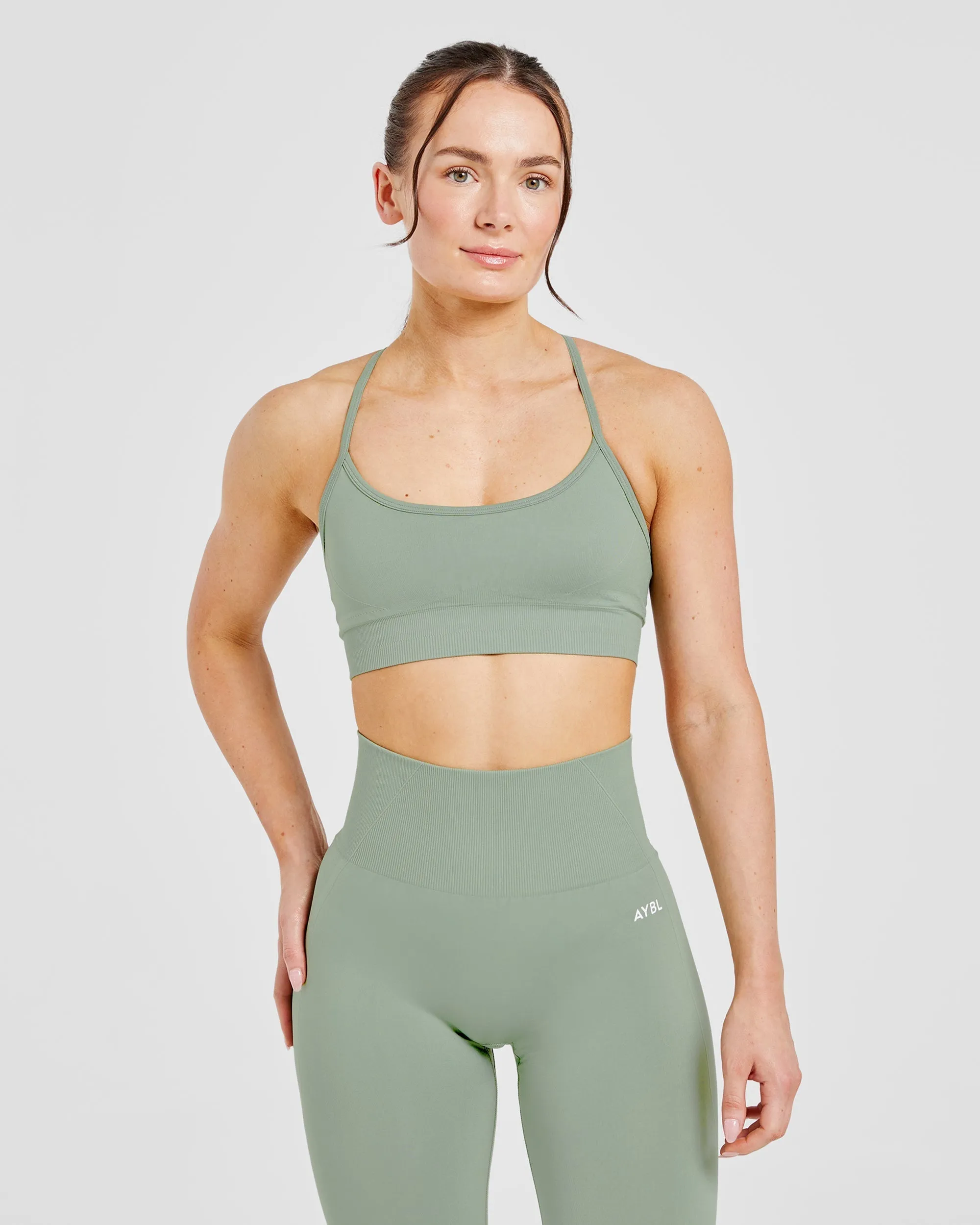 Empower Seamless Sports Bra - Grove Green sold by AYBL