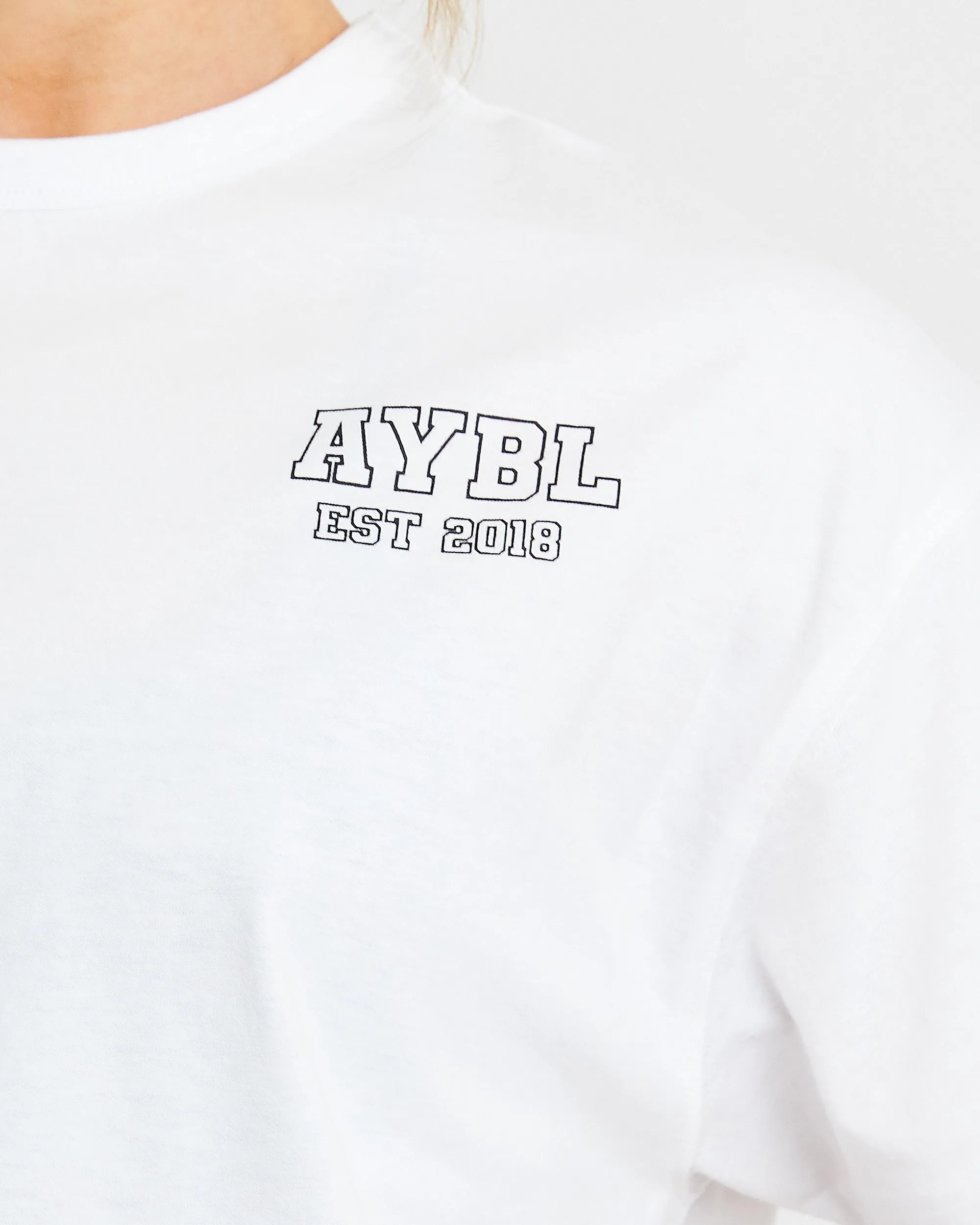 Slogan Oversized Crop T Shirt - White sold by AYBL product image thumbnail 5